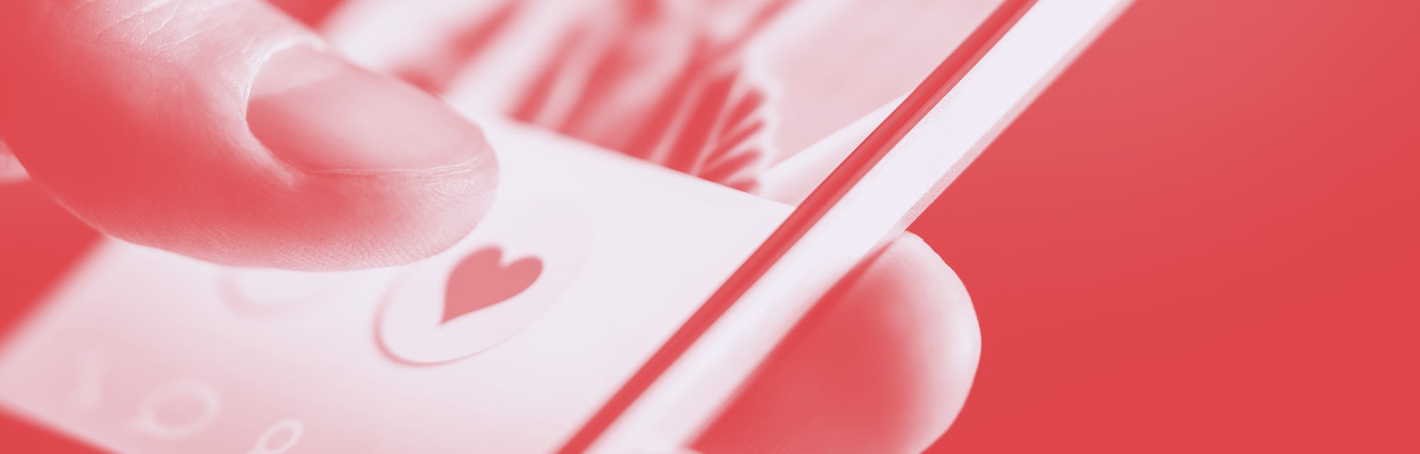 Dating app or site in mobile phone screen. Man swiping and liking profiles on relationship site or a...