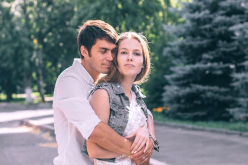 Stylish young funny hipster couple