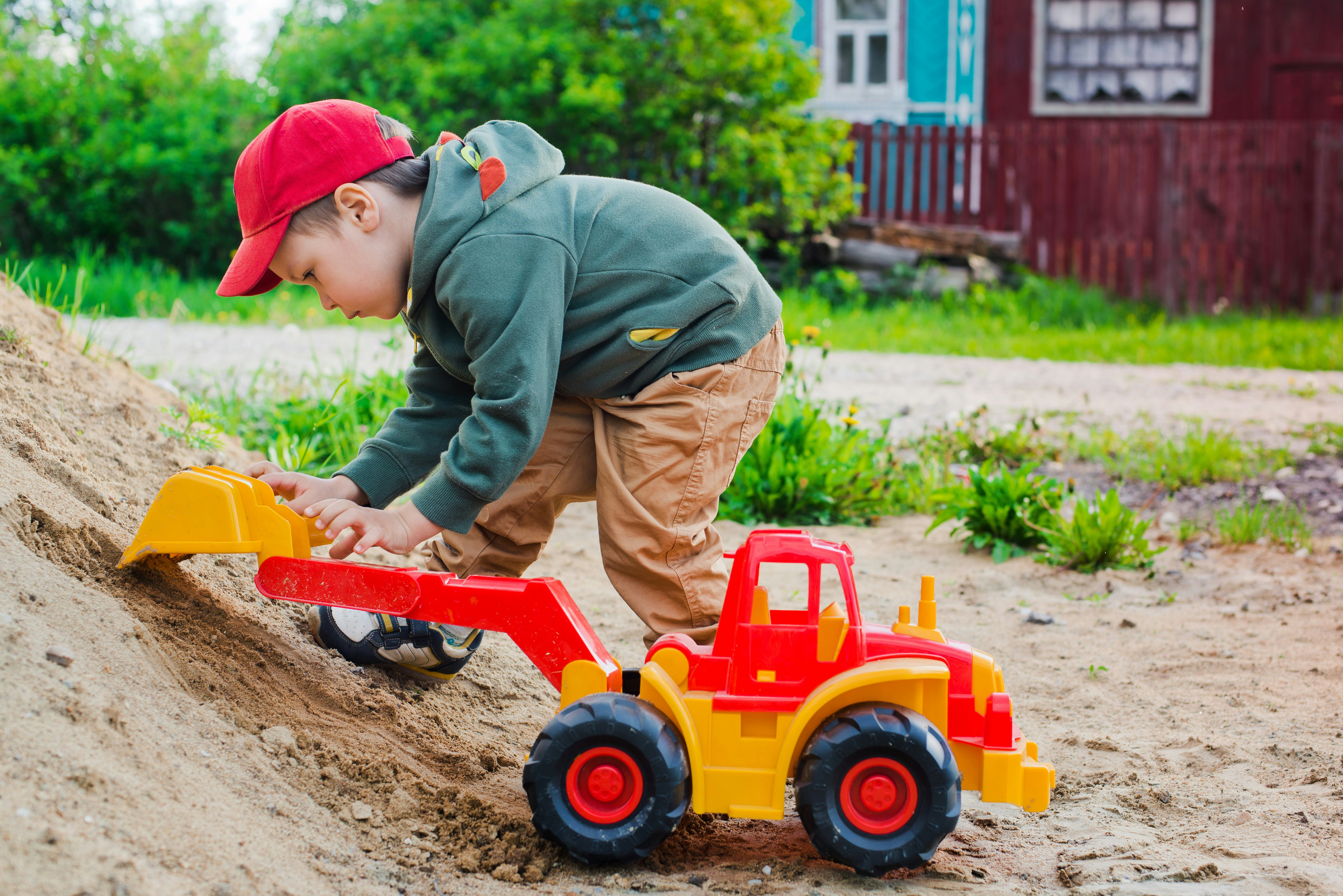 toy excavators and diggers