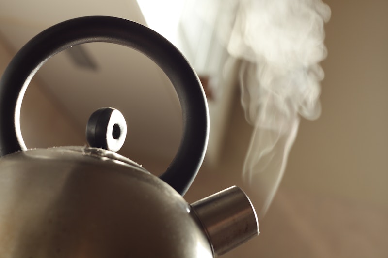 steam coming out of the kettle