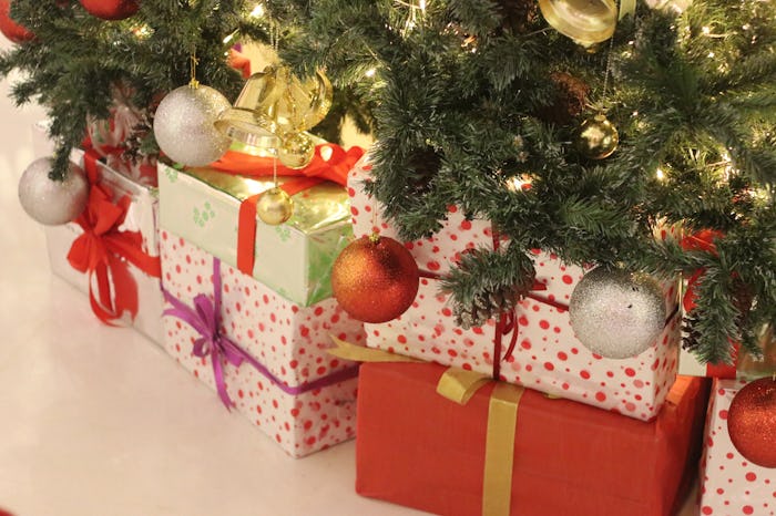 Christmas presents under tree