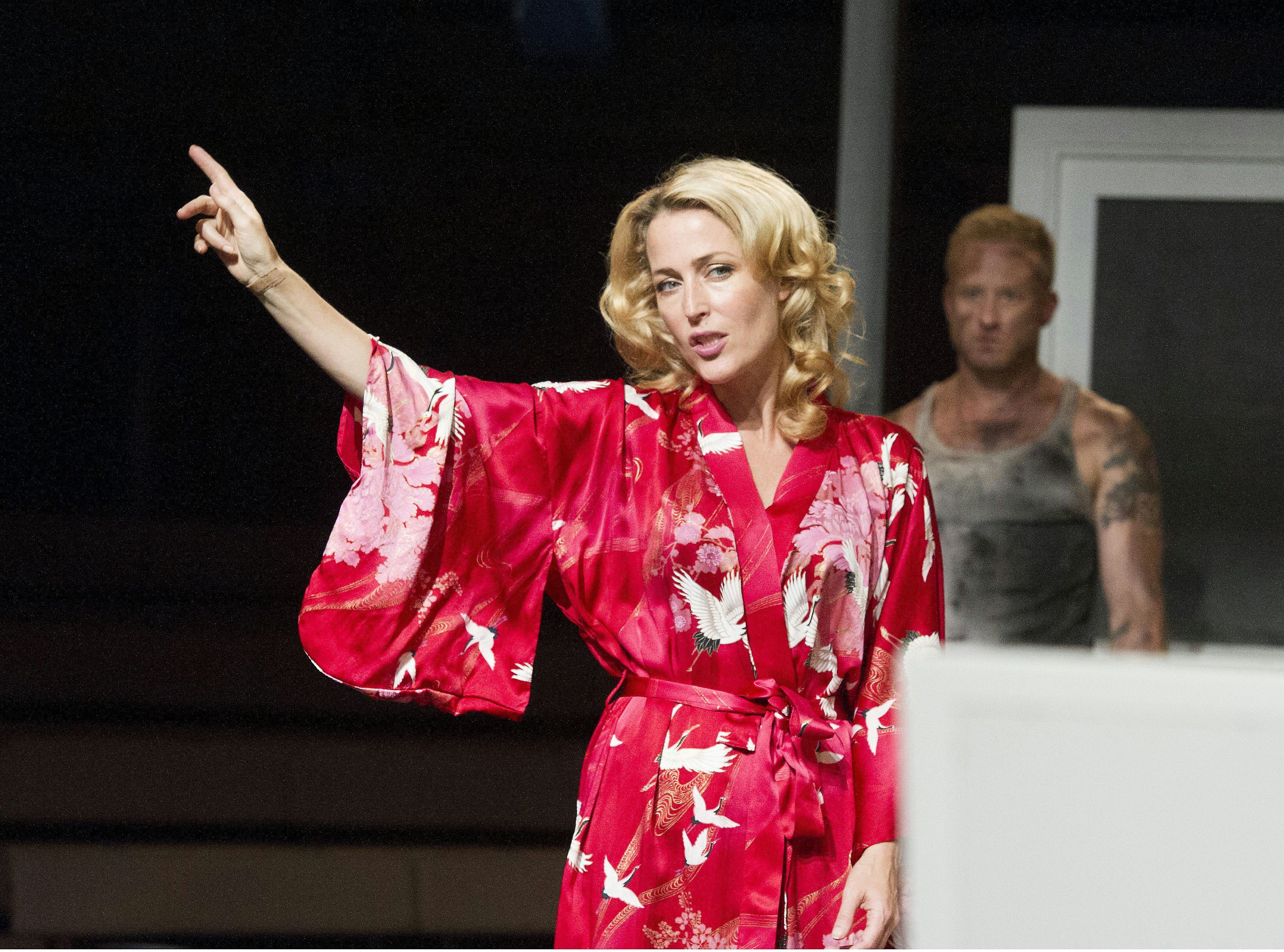 Gillian Anderson as Blanche DuBois, Ben Foster as Stanley