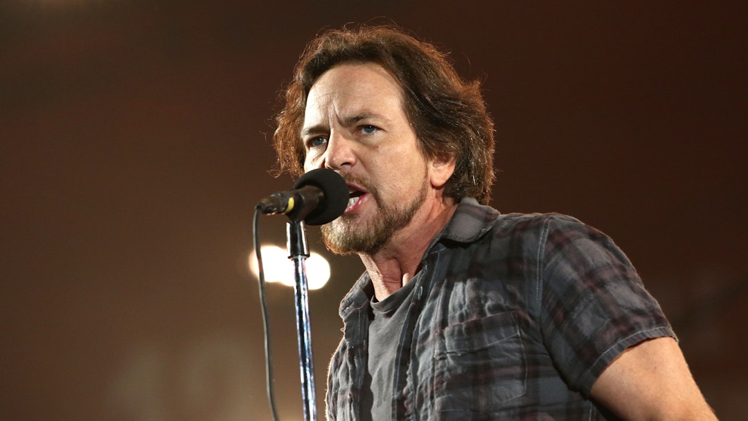 Eddie Vedder, of Pearl Jam, performs at the Global Citizen Festival in Central Park in New York. Ten...