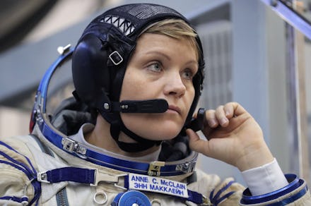 Member of the International Space Station (ISS) expedition 58/59, NASA astronaut Anne McClain attend...