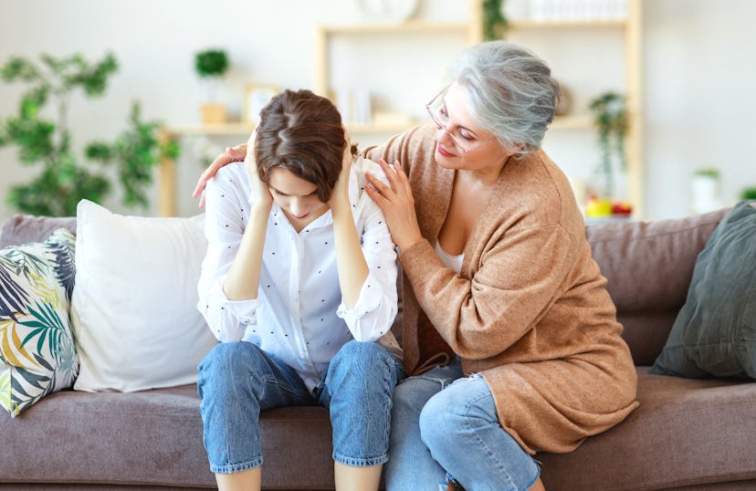 conflict of  family two generations old mother and adult daughter 
