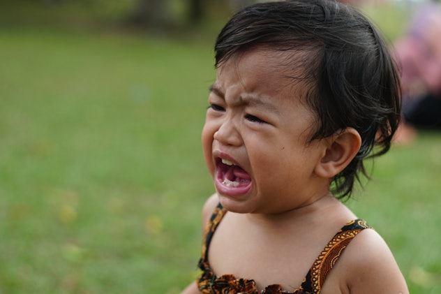 Cute Litle Girl Cry with Sad Face expression. 