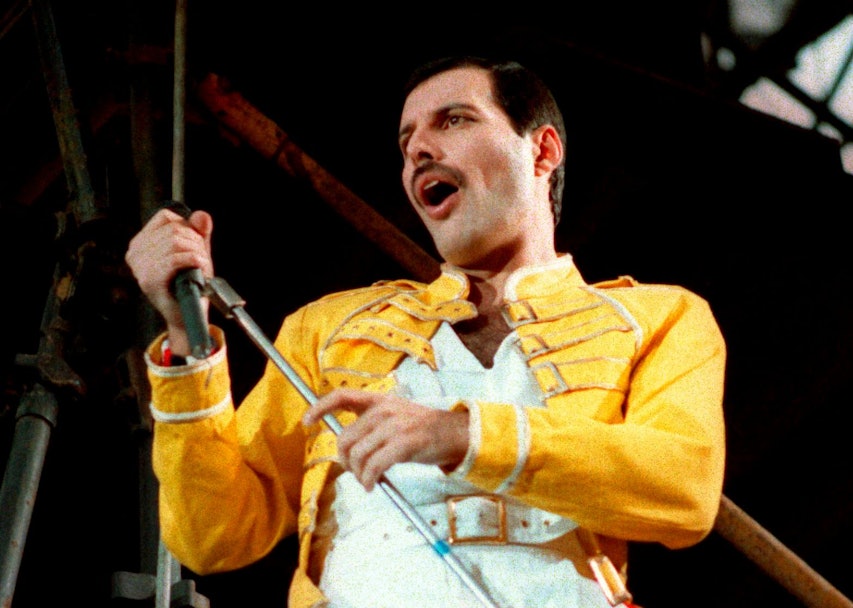 Queen lead singer Freddie Mercury performs, in Germany. A previously unheard and unreleased song by ...