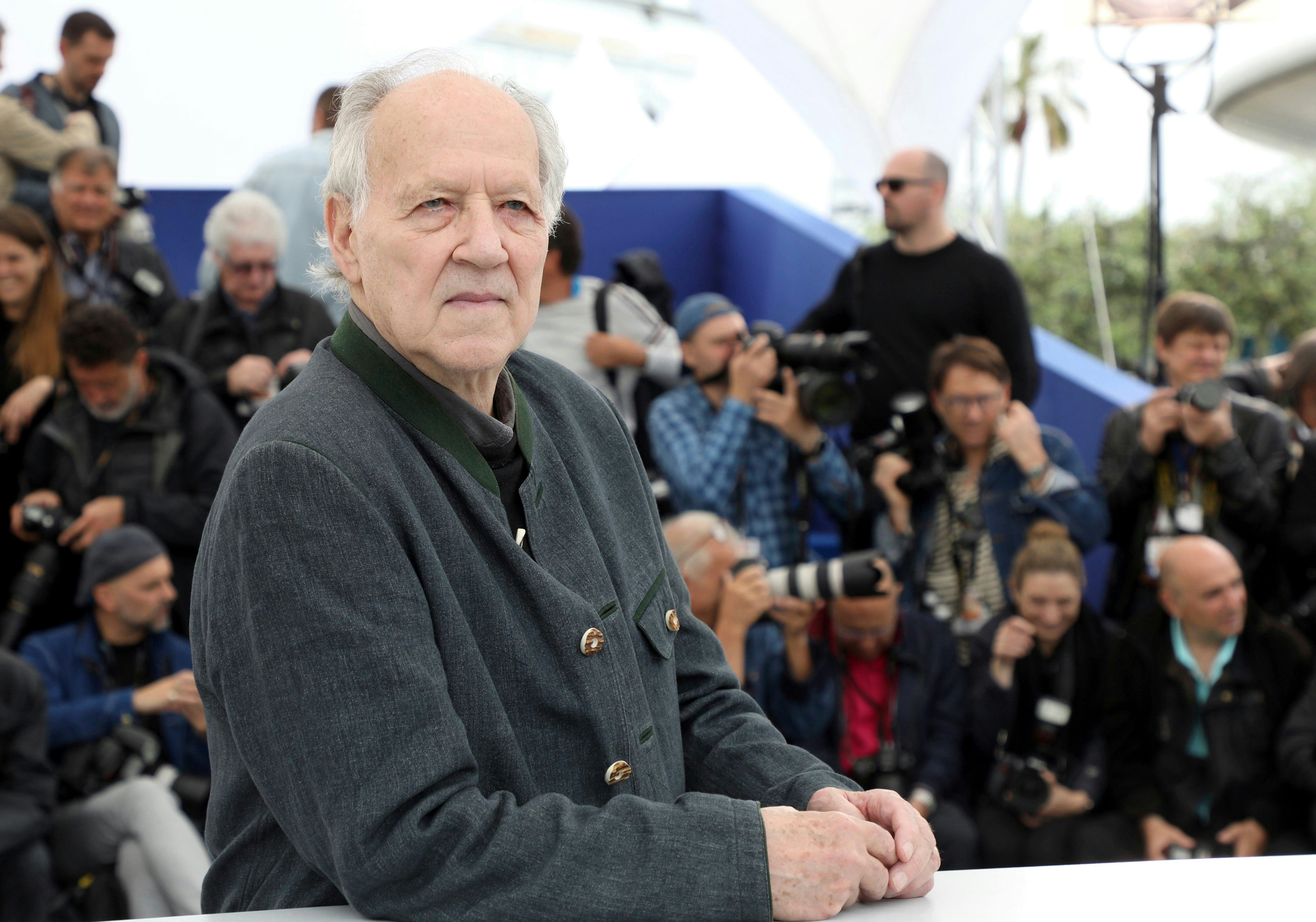 Werner Herzog poses for photographers at the photo call for the film 'Family Romance' at the 72nd in...