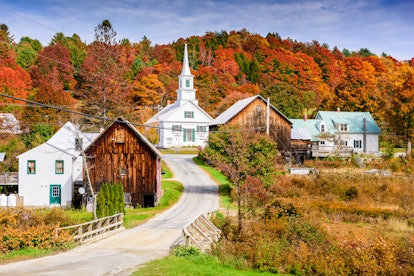 Rural Vermont, USA autumn foliage.