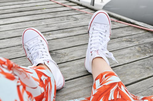 White trainers - summer photography.
