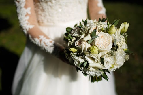bride with a bouquet