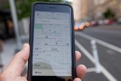 The Uber rideshare application on an iPhone in Washington, DC, USA, 08 August 2019. Uber, based in S...