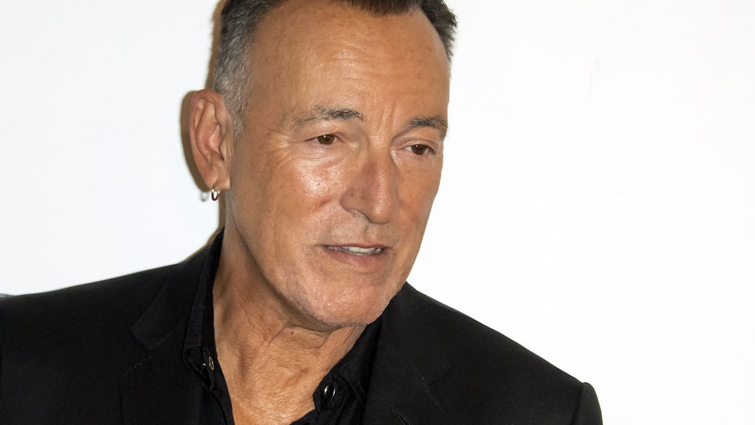 US musician and co-director Bruce Springsteen arrives for the premiere of the movie Western Stars du...