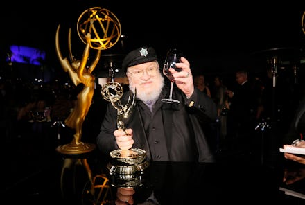 George R. R. Martin, winner of the award for outstanding drama series for "Game of Thrones" attends ...