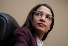 Rep. Alexandria Ocasio-Cortez, D-N.Y., attends a House Oversight Committee hearing on high prescript...