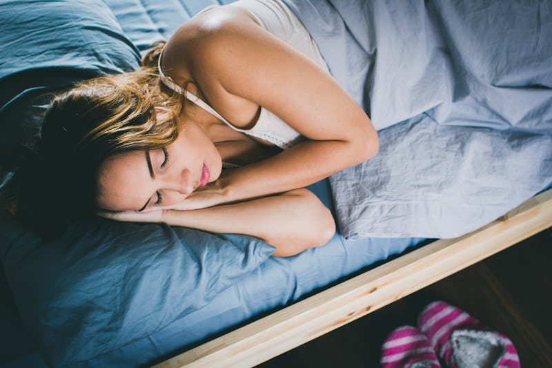 Woman sleeping at home