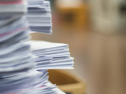 Stack of document on the table , business concept