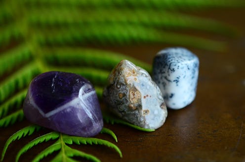 Banded Amethyst, Tumbled Ocean Jasper, and Tree Agate. Adorable detailed miniature stones on top of ...
