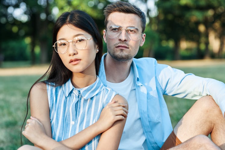Man and woman Friendship nature vacation romance