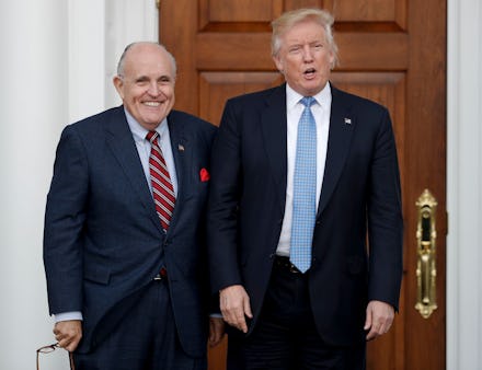 Donald Trump, Rudy Giuliani President-elect Donald Trump, right, and former New York Mayor Rudy Giul...
