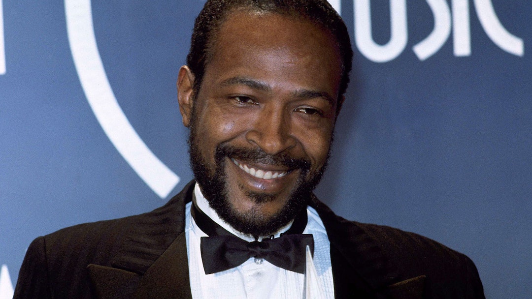 Marvin Gaye Singer-songwriter Marvin Gaye, winner of Favorite Soul/R&B Single, "Sexual Healing," att...