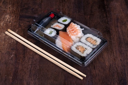 Sushi is a great easy and fresh lunch option. 