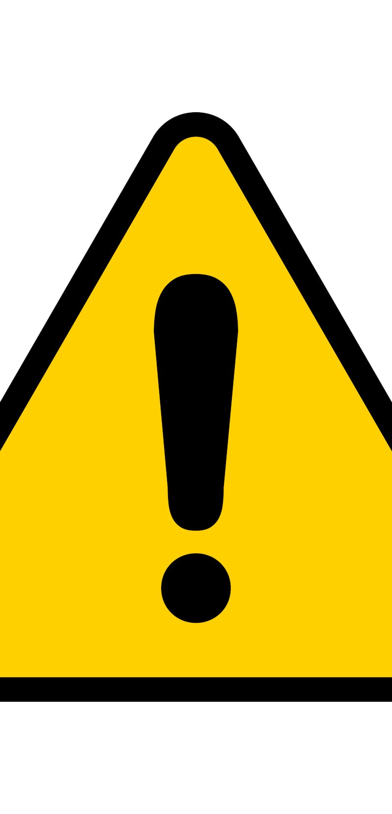 Attention icon. Warning sign. Exclamation point. Vector illustration