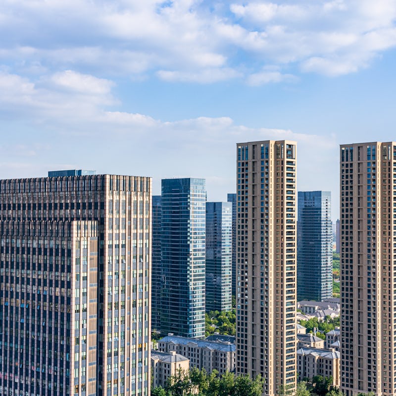 Skyscrapers and skyscrapers in Wuxi City, Jiangsu Province, China