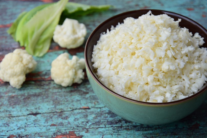 Trader Joe's cauliflower rice is an easy meal prep hack.