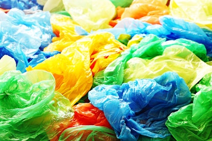 A lot of colorful plastic bags