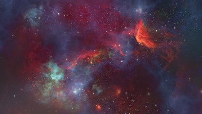 Starry deep outer space - nebula and galaxy