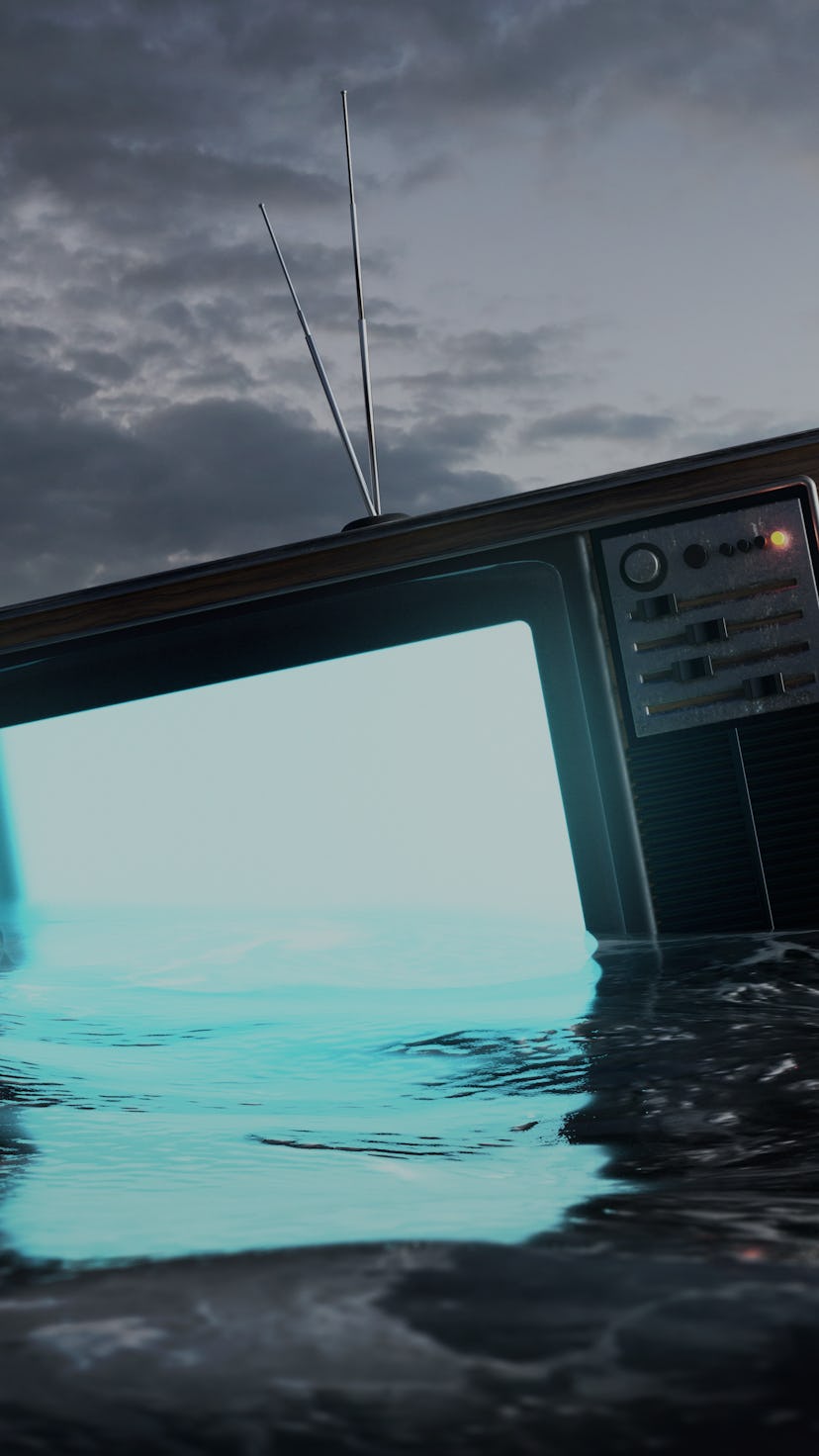 Decline of the television (3D Rendering)