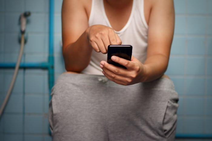 Experts say men using the bathroom for longer than five minutes might have a medical issue.