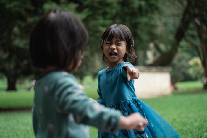 two little girls fighting