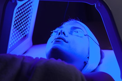 Experts recommend having a professional LED light therapy treatment over an at-home mask