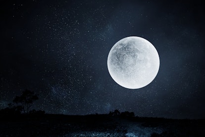 Full moon night sky background