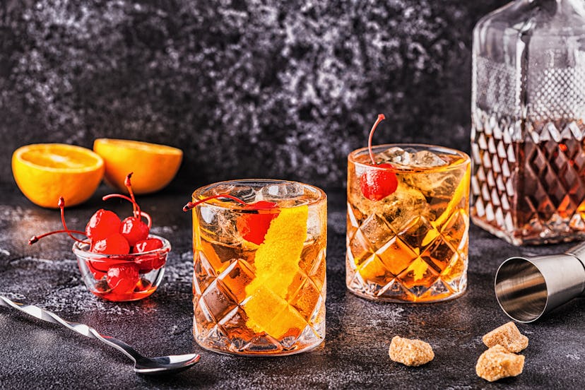 An od fashioned cocktail will keep you warm on Super Bowl Sunday.