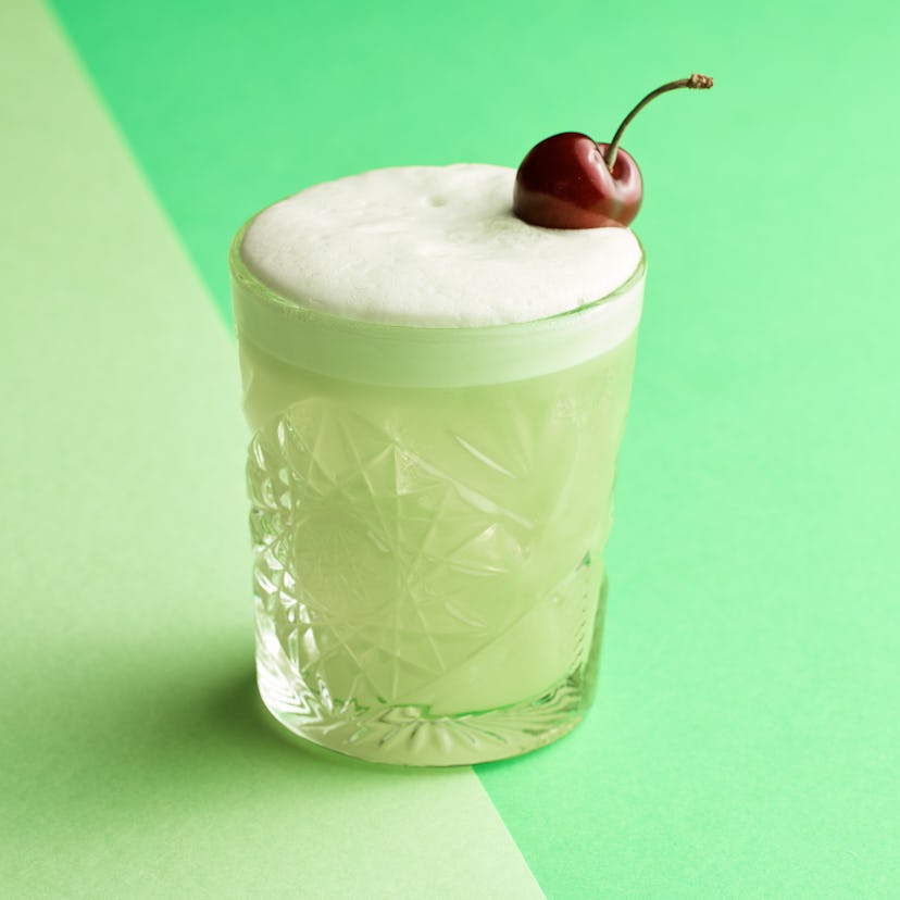 A gin sour cocktail is a leveled up game day drink.