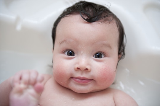 Your baby's bath time can be safely documented with good privacy settings and these sweet captions.