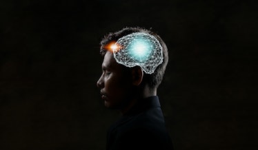 Human head and brain.Artificial Intelligence, AI Technology, thinking concept.