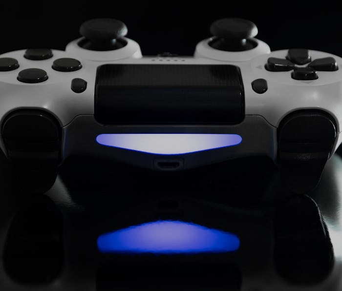 White Game controller in close view