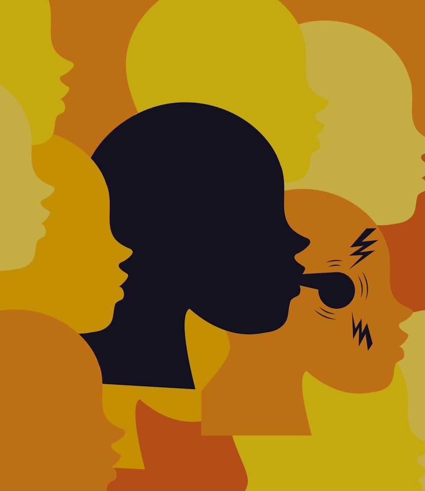 whistleblower employee concept, vector illustration