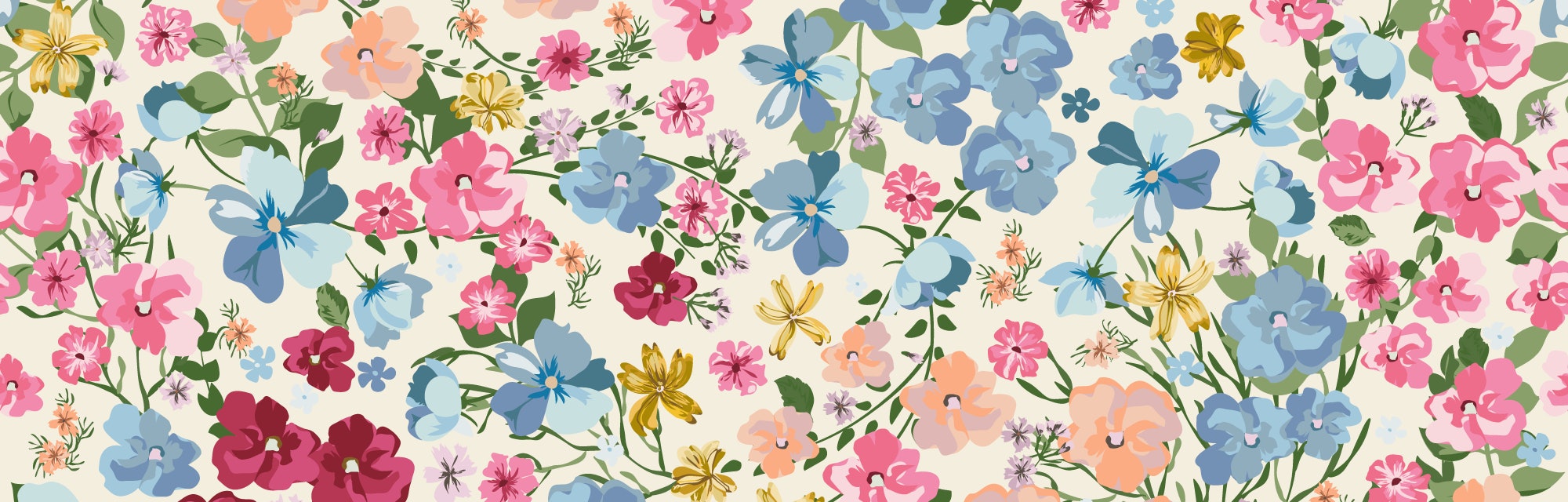 Blooming midsummer meadow seamless pattern. Plant background for fashion, wallpapers, print. A lot o...