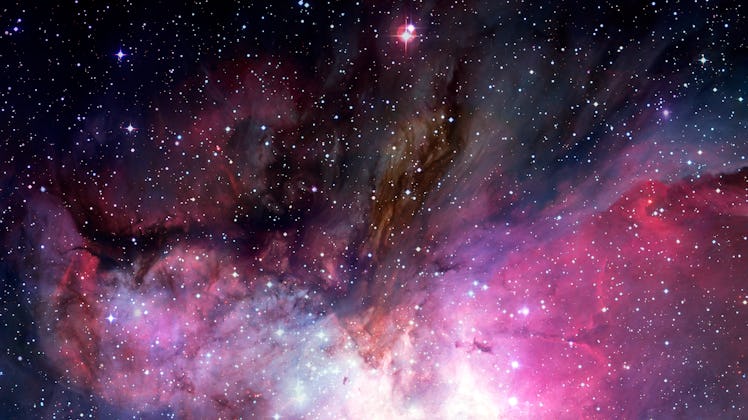 Infinite space background with nebulas and stars.