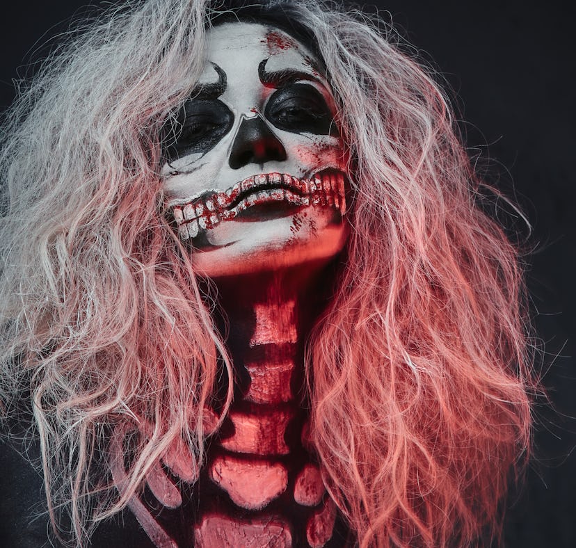 Halloween skeleton makeup