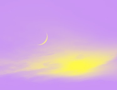  Light from sky . Religion background . The sky at night with stars. New moon . Ramadan background ....