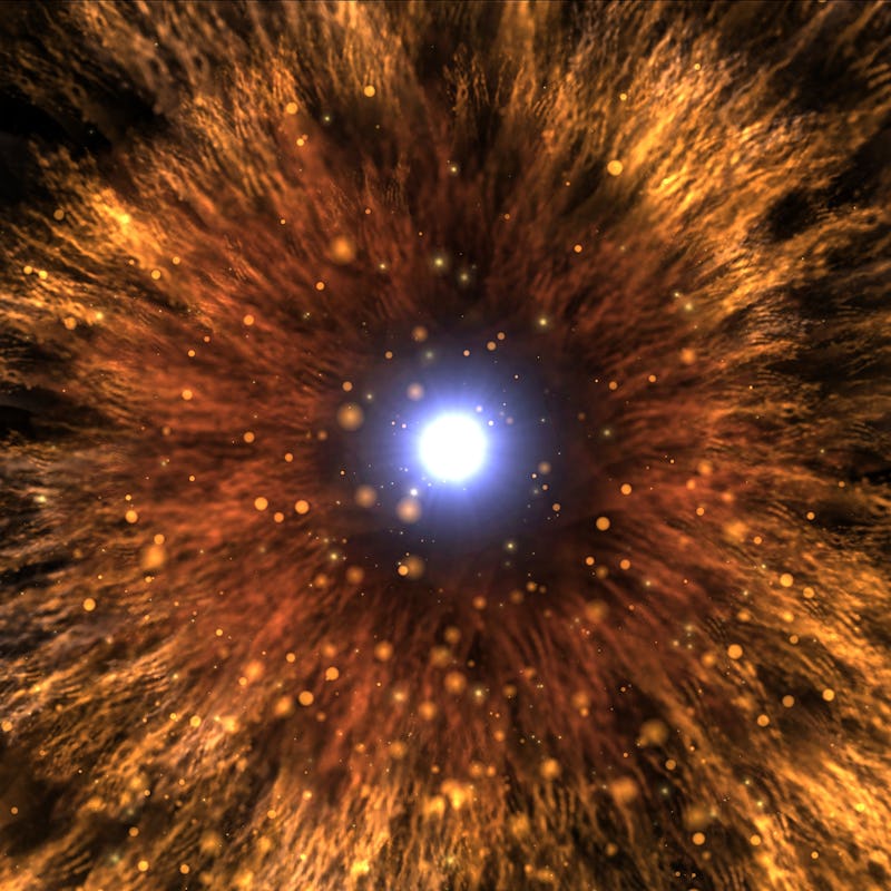 Supernova. Supernova flash. Evolution of stars.3d rendering