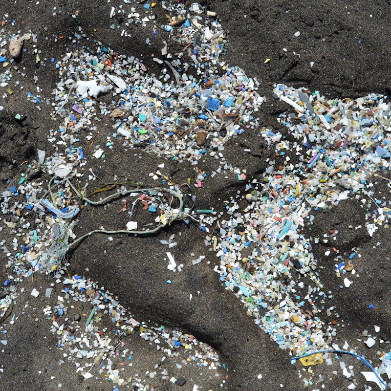 plastics and microplastics in sand on beaches and coasts of the Canary Islands