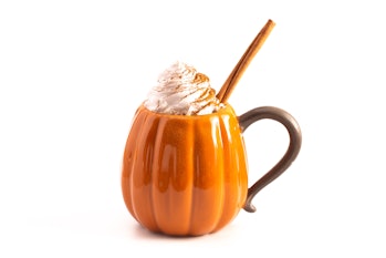 Pumpkin Spice Latte Isolated on a White Background
