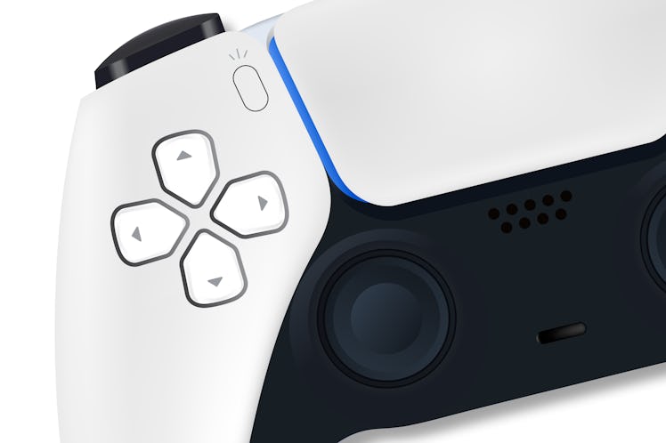 PlayStation 5 Game console remote control on white background